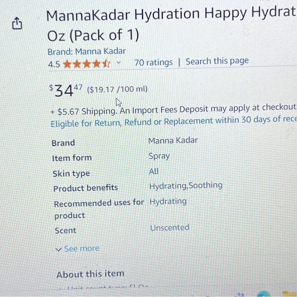 Manna Kadar Hydration Happy hydrating mist - Picture 2 of 2